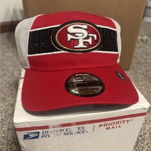 New Era San Francisco 49ERS White and Red Mesh Back Cap